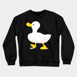 Cute duck roaming around doodle Crewneck Sweatshirt